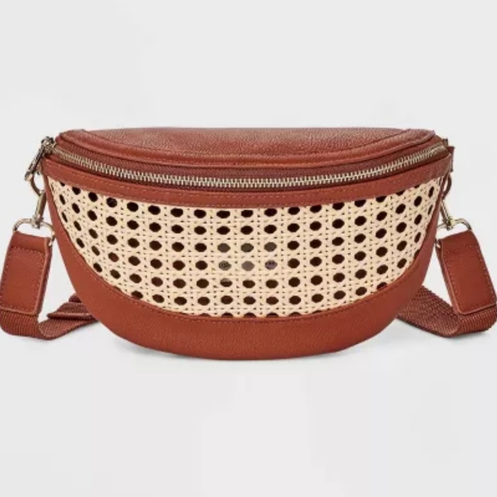 Wicker Fanny Bum Bag
